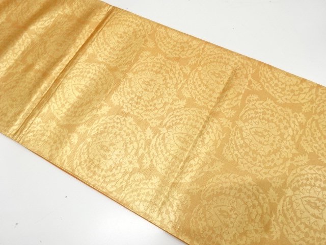 JAPANESE KIMONO / ANTIQUE FUKURO OBI / SILK / WOVEN FLOWER CREST
