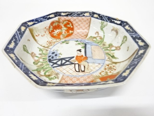 古伊万里　染付色絵　大鉢