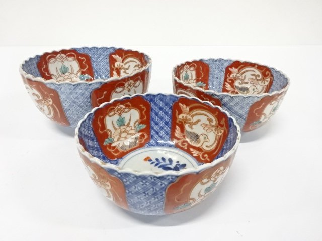 古伊万里　染付　三ツ重ね大鉢