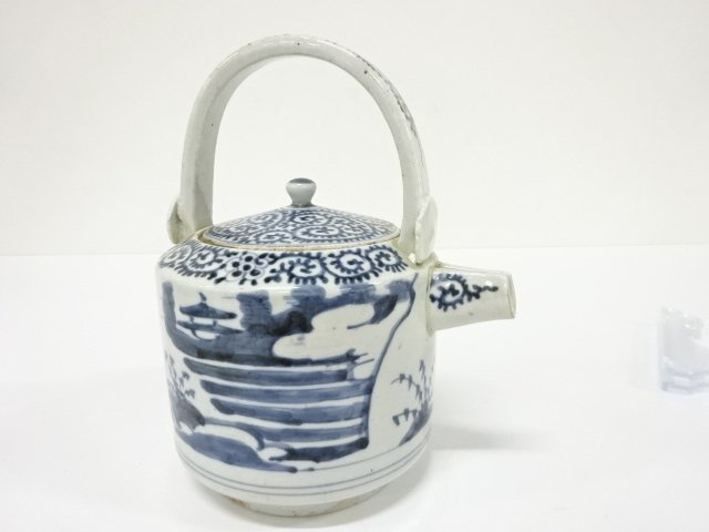 古伊万里　染付　蛸唐草　湯注