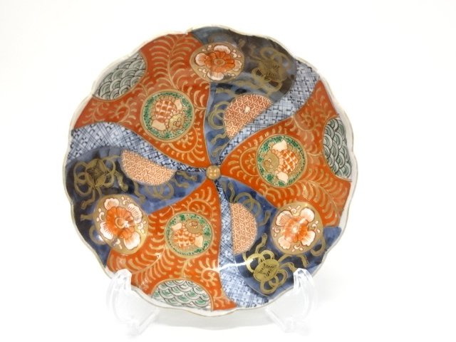 古伊万里　染錦　なます皿