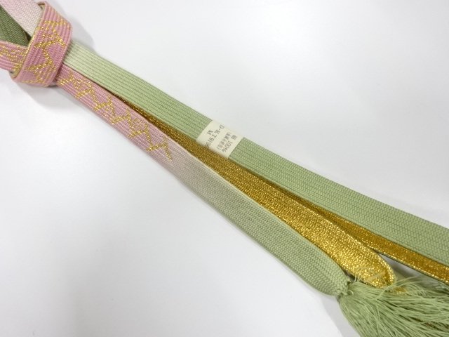 未使用品　正絹　手組帯締め
