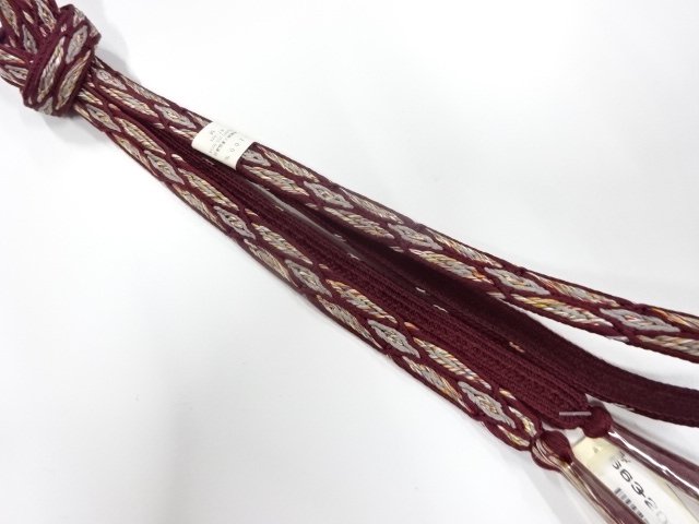 未使用品　正絹　手組帯締め