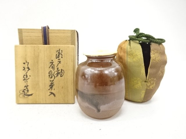 如拙庵　須田祥豊造　瀬戸釉　肩衝茶入