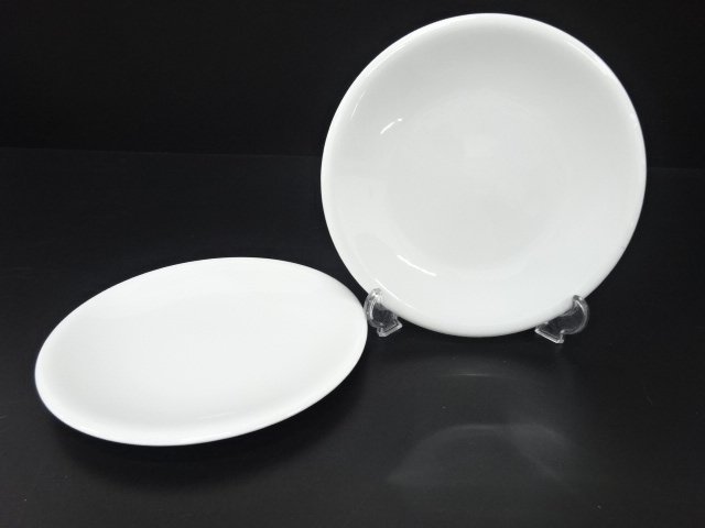Richard Ginori　リチャードジノリ　ホワイト　プレートペア(22センチ)　洋食器