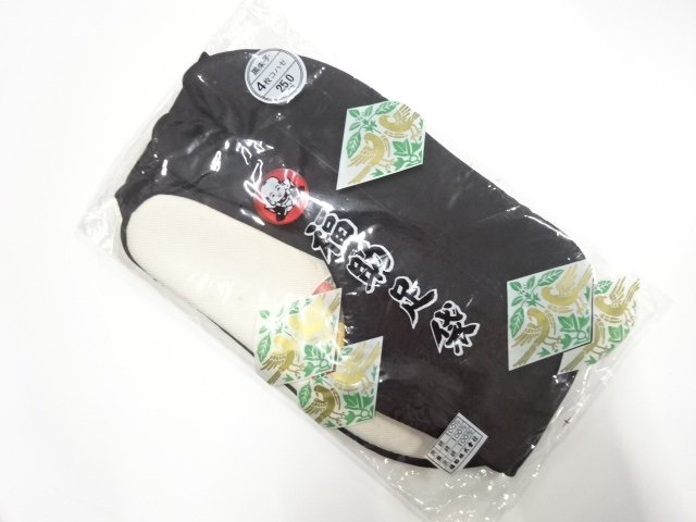 JAPANESE KIMONO / UNUSED FUKUSUKE MENS BLACK TABI SOCKS (25 CM / 4-PLY