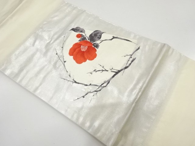 JAPANESE KIMONO / CAMELLIA / BRANCH / PLUM TREE PATTERN WEAVING NAGOYA