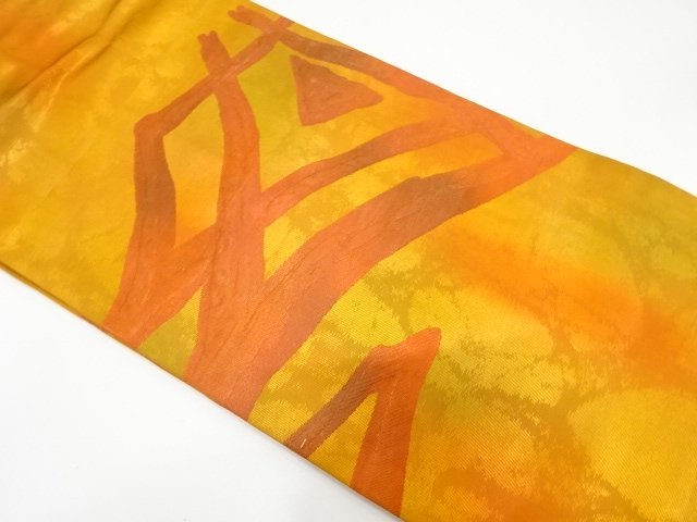 JAPANESE KIMONO / HIKIFOIL / ABSTRACT PATTERN WEAVING NAGOYA OBI