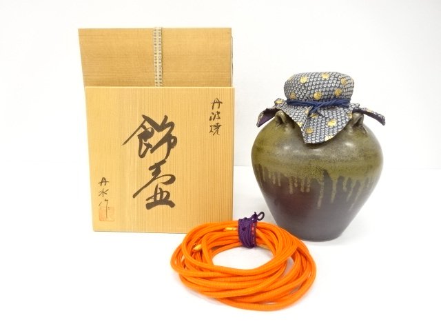 丹波焼　丹水造　飾壷