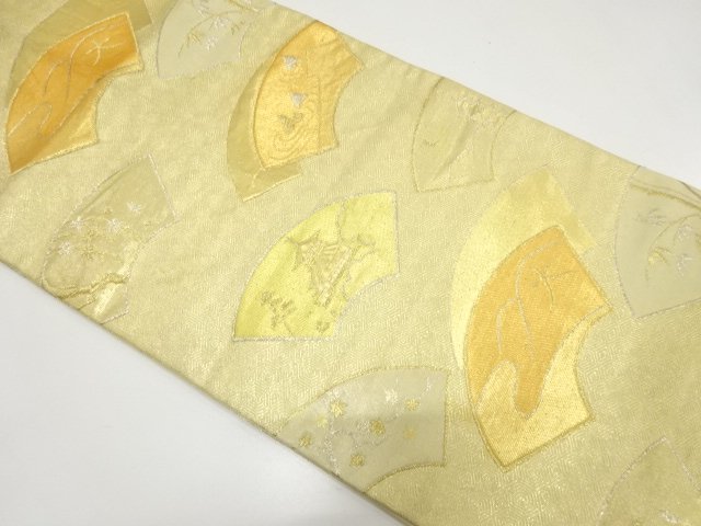 JAPANESE KIMONO / ANTIQUE KYOTO LANDSCAPE PATTERN WOVEN GROUND PAPER F