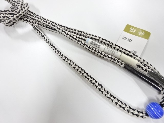 未使用品　ガラス帯留め・正絹夏手組帯締めセット