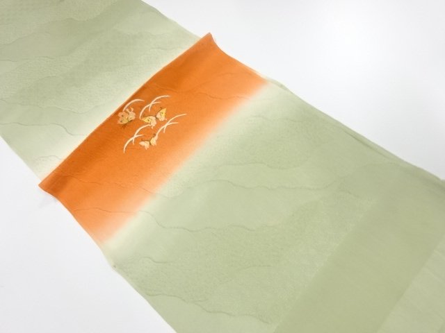 正絹　刺繍　帯揚げ