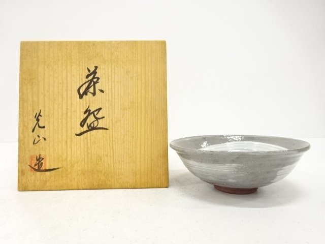 JAPANESE COLLECTIBLE / BRUSHSTROKED TEA BOWL / KYO-YAKI / MITSUZAN