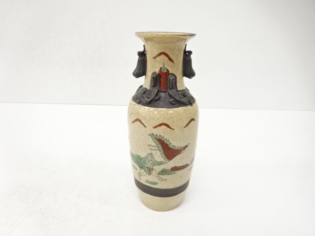 JAPANESE COLLECTIBLE / WARLORD VASE / OVERGLAZE ENAMELS
