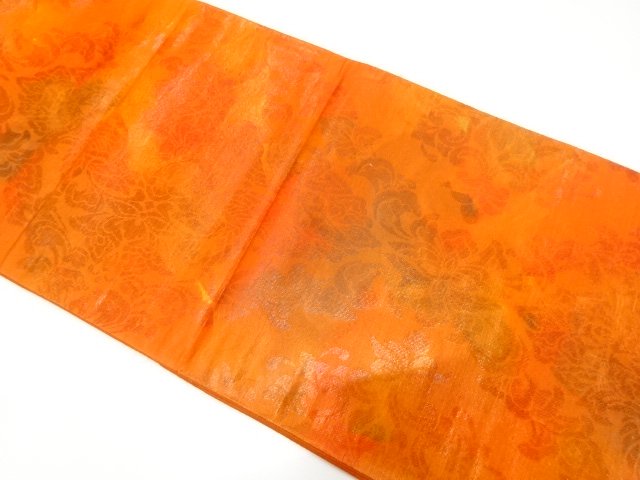 JAPANESE FUKURO OBI / UNUSED / WOVEN FLORAL SARASA