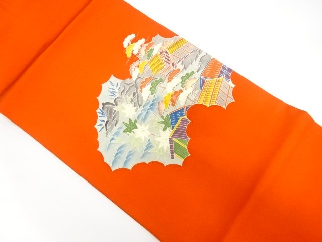 JAPANESE KIMONO / ARTISTS PIECE: SHIOSE / GARDEN LANDSCAPE PATTERN / N