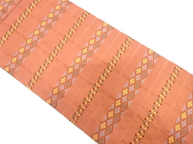 JAPANESE KIMONO / WEAVING OF CHECKERED / HANA-BISHI PATTERNS / HORIZON