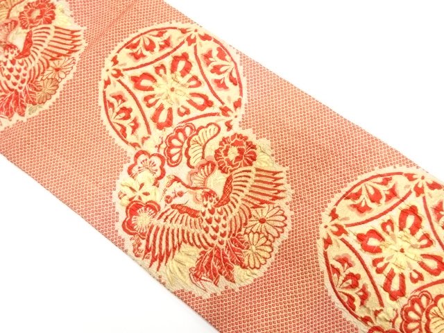 JAPANESEKIMONO / ANTIQUE KOKETSU (BATIK) / CLOISONNE / PINE / CRANE / 
