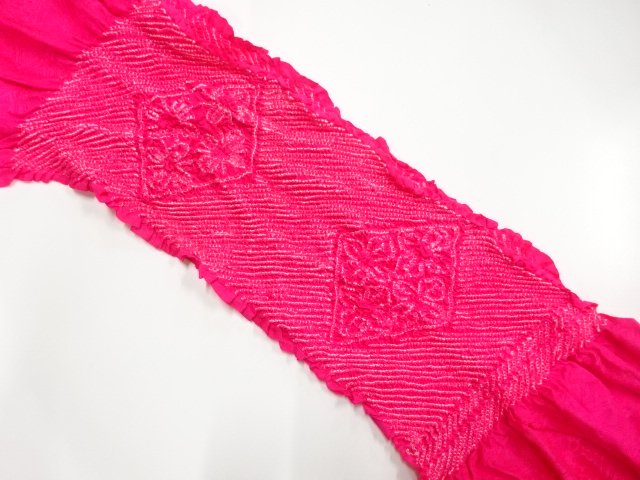 正絹　絞り　帯揚げ