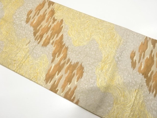 JAPANESE KIMONO / ANTIQUE FUKURO OBI / WOVEN MIST
