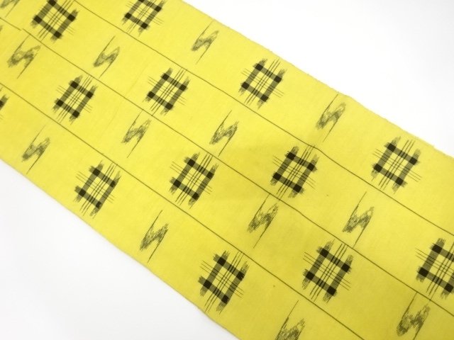 JAPANESE KIMONO / ANTIQUE NAGOYA OBI / TSUMUGI / WOVEN WEAVE PATTERN