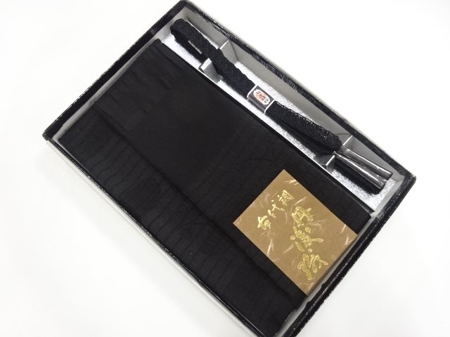 JAPANESE KIMONO / UNUSED FOR MOURNING HAND-TIED OBIJIME / OBIAGE SET