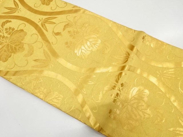 JAPANESEKIMONO / ANTIQUE TACHIUMI / PAULOWNIA PATTERN WEAVE NAGOYA OBI