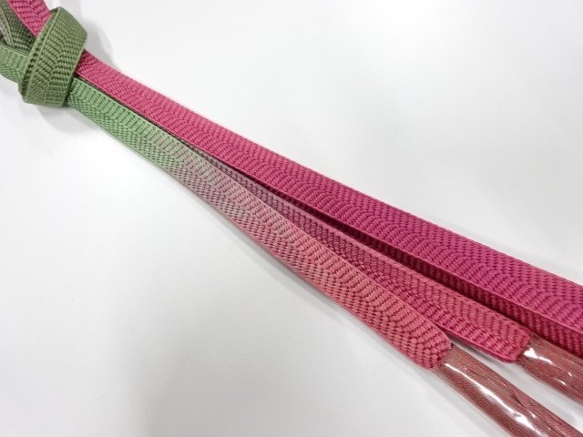 未使用品　正絹　撚り房　手組帯締め