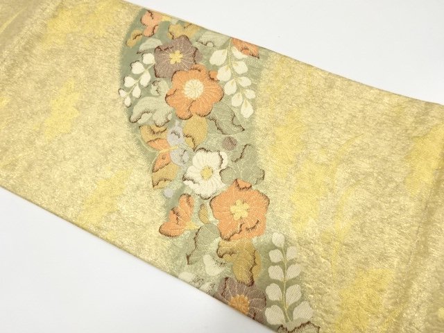 アンティーク　辻ヶ花模様織り出し袋帯（材料）