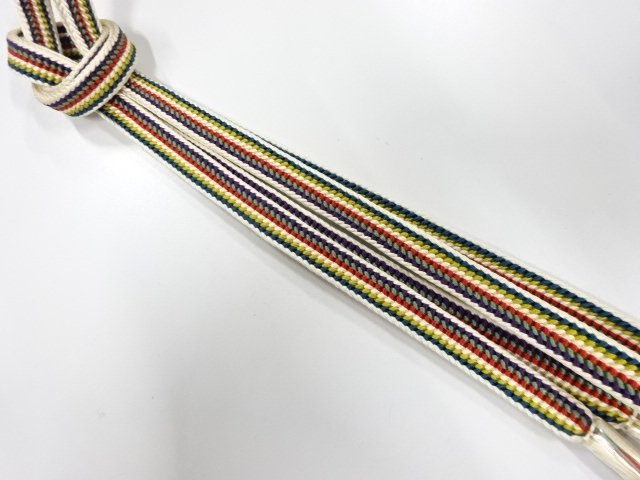 JAPANESE KIMONO / UNUSED HAND-TIED OBIJIME