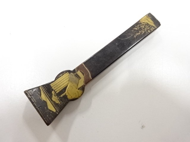 アンティーク　本鼈甲　蒔絵　笄