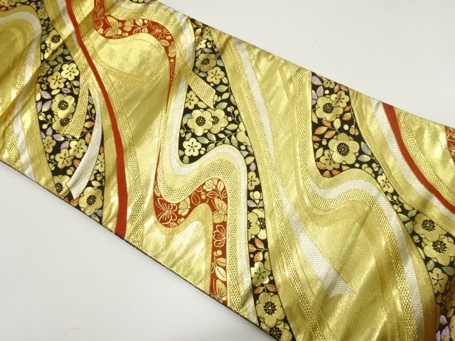 JAPANESE FUKURO OBI FOR FURISODE / WOVEN NOSHI PATTERN