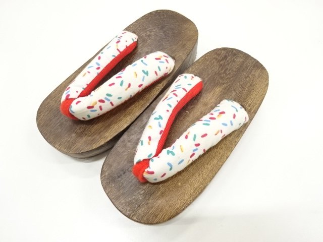 未使用品　焼桐子供用下駄(18センチ)