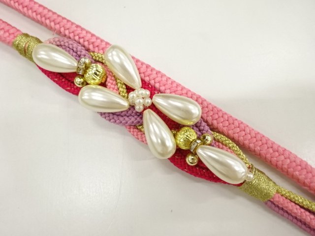 JAPANESE KIMONO / HAND-TIED OBIJIME CORD FOR FURISODE