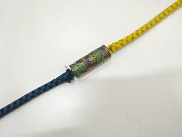 JAPANESE KIMONO / ANTIQUE SHIPPO OBIDOME (SASH CLIP)・ HAND-TIED OBIJIM