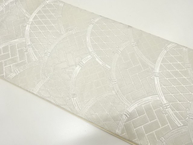 JAPANESE KIMONO / FUKURO OBI / WOVEN FENCE 