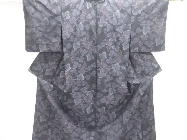 JAPANESE KIMONO / DORO OSHIMA TSUMUGI / ENSEMBLE / WOVEN GRAPE 