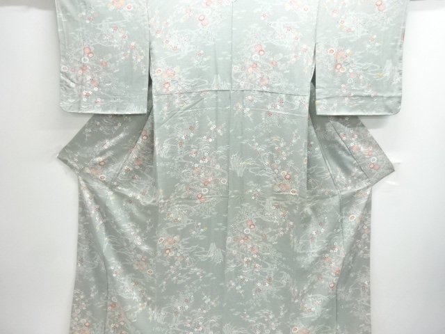 JAPANESE KIMONO / UNUSED: HOUSE / FLORAL PATTERNS A FLOWING WATER MOTI