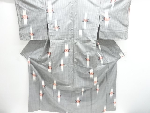 JAPANESE KIMONO / TSUMUGI / WOVEN CAMELLIA