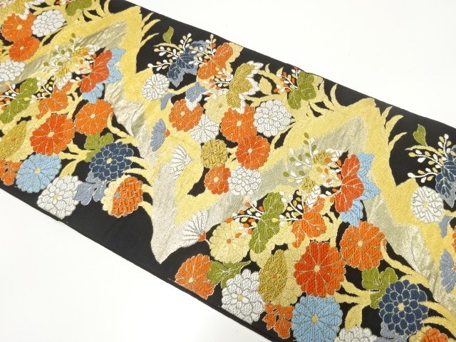 JAPANESE KIMONO / ANTIQUE FUKURO OBI / WOVEN PAULOWNIA