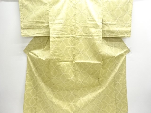JAPANESE KIMONO / HITOE TSUMUGI / WOVEN ASANOHA PATTERN