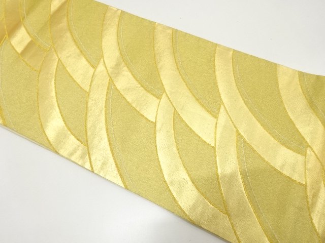 JAPANESE KIMONO / AOI-NAMI PATTERN WOVEN FUKURO OBI