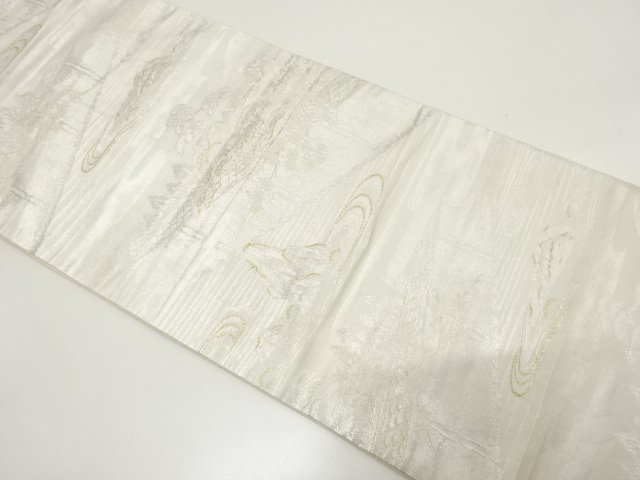 JAPANESE KIMONO / ANTIQUE RYōAN-JI PATTERN WOVEN FUKURO OBI (WEARABLE)