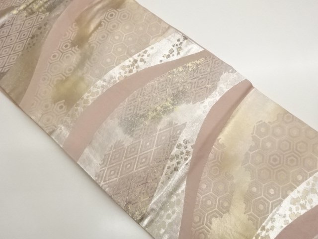 JAPANESE KIMONO / NAGOYA OBI / HIKIHAKU / WOVEN KIKKO & RHOMBUS 
