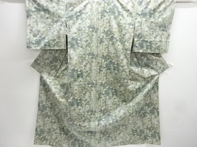 樹木模様織出し本場大島紬着物（5マルキ）