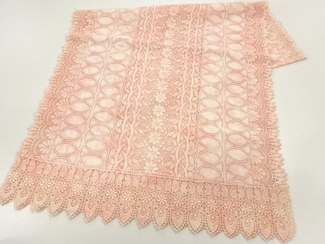 アンティーク　レース花模様ショール