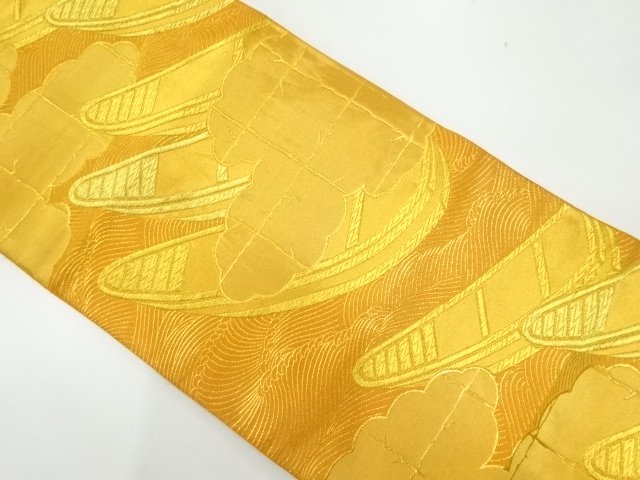 JAPANESE KIMONO / FUKURO OBI / WOVEN LITTLE BOAT