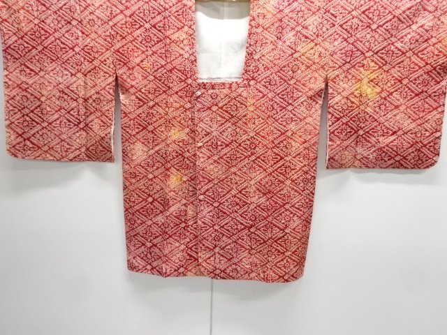 未使用品　本総絞り襷に花模様道行コート