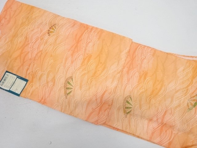 未使用品　波車模様小紋着物