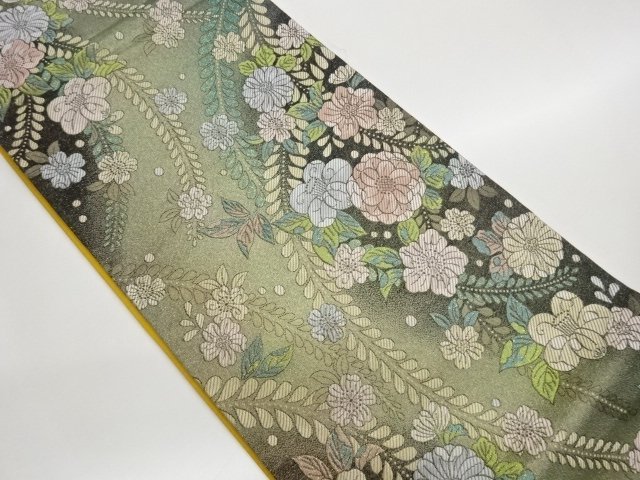辻ヶ花模様織り出し袋帯